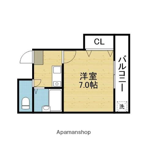 ヒルトンコート(1K/2階)の間取り写真