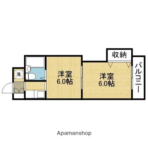 レナジア舎利寺(2K/1階)の間取り写真