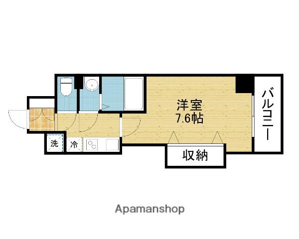 LUXE玉造2(1K/10階)の間取り写真