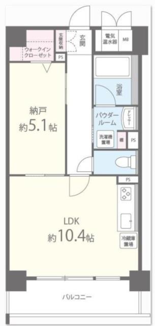 RESIDENCE MIWA(ワンルーム/1階)の間取り写真