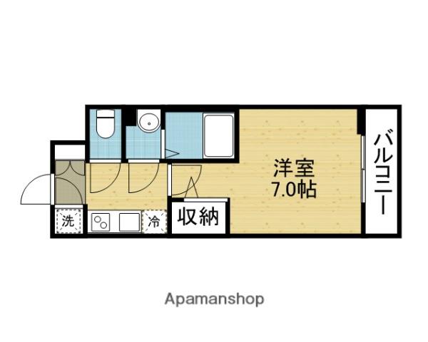 エスリード大阪城南グランデュクス(1K/7階)の間取り写真