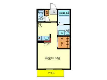 シャーメゾン満寿(ワンルーム/1階)の間取り写真