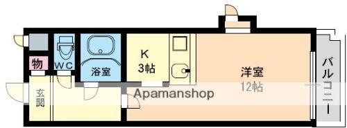 メゾンドソンジュ(ワンルーム/4階)の間取り写真