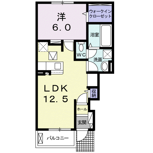 TUⅠLE YAMASO(1LDK/1階)の間取り写真