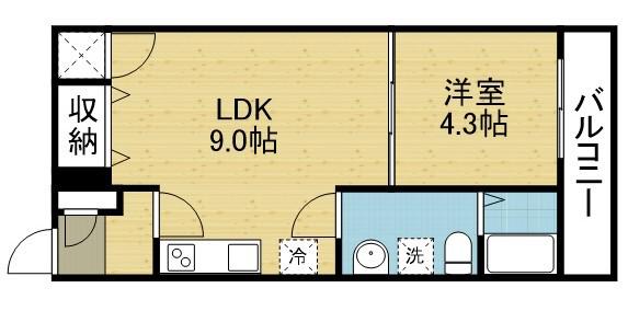 F MAISON LIBLEⅢ(1LDK/2階)の間取り写真