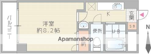 ビューティーセゾン和(1K/3階)の間取り写真