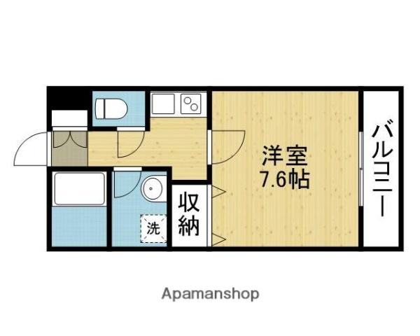 アリエッタ平野(1K/2階)の間取り写真