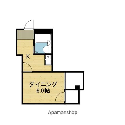 ザ・ラピス(1K/2階)の間取り写真