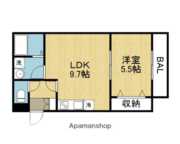 MARKVILLA加美(1LDK/3階)の間取り写真