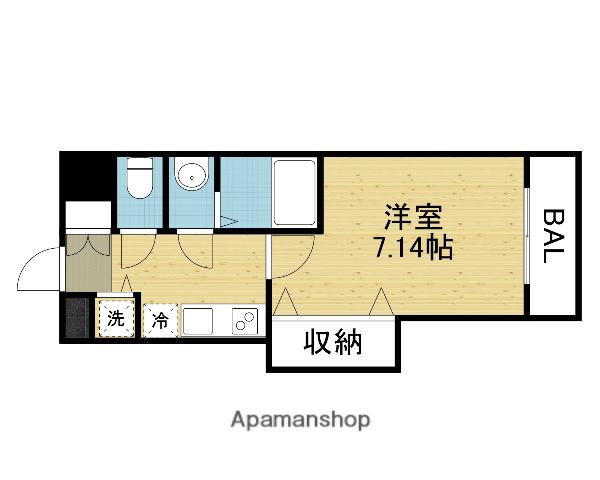 LUXE布施駅前(1K/9階)の間取り写真