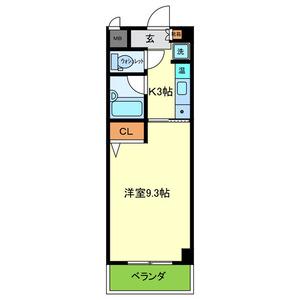 ギャレ グラン(1K/3階)の間取り写真