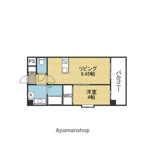 カウニス巽北(1LDK/4階)の間取り写真