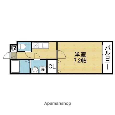 リベルタ布施(1K/2階)の間取り写真