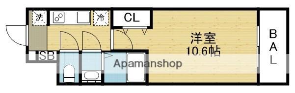 スプランディッド京橋イースト(1K/6階)の間取り写真