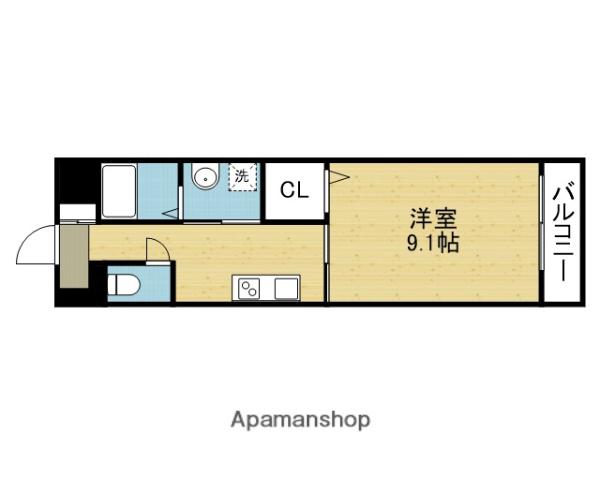 INOVE長瀬Ⅱ(1K/3階)の間取り写真