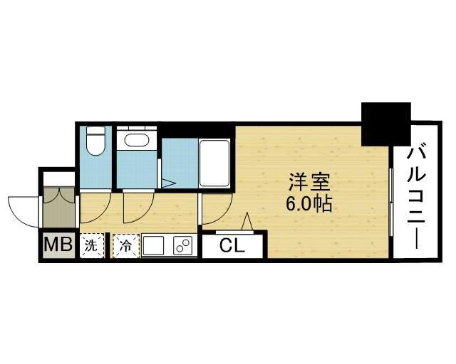 プレサンスOSAKA東中本エシデル(1K/6階)の間取り写真
