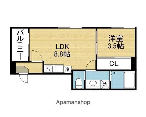 ハーモニーテラス小路Ⅳ(1LDK/1階)の間取り写真