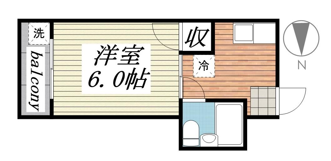 プレアール深江橋Ⅱ(1K/4階)の間取り写真