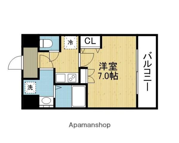 ファビラスコート巽東(1K/3階)の間取り写真