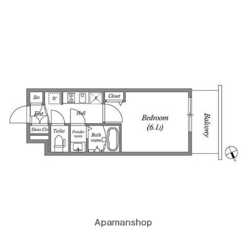 メインステージ天王寺サイドシティ(1K/9階)の間取り写真