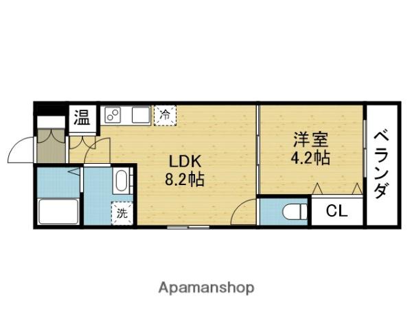 ライトハウス東今里(1LDK/2階)の間取り写真
