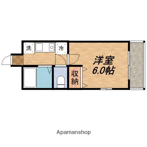 メゾン東上(1K/4階)の間取り写真