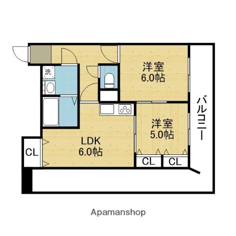 グランシャリオ高津(2DK/7階)の間取り写真