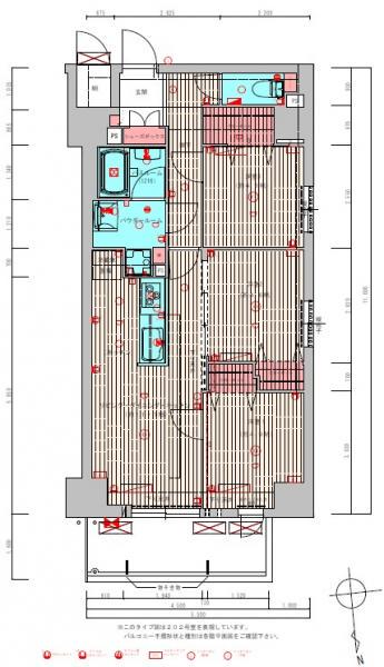 プレサンスNEO新深江リュミエル(3LDK/5階)の間取り写真