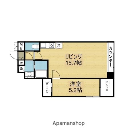 プレジオ長田(1LDK/2階)の間取り写真