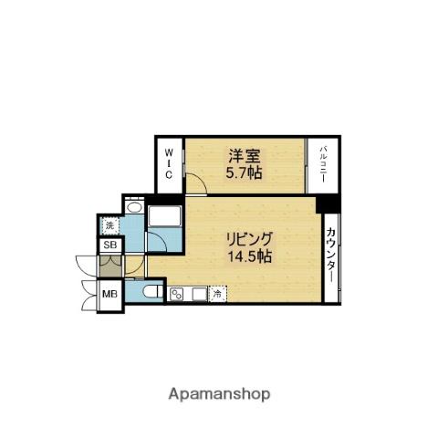 プレジオ長田(1LDK/9階)の間取り写真