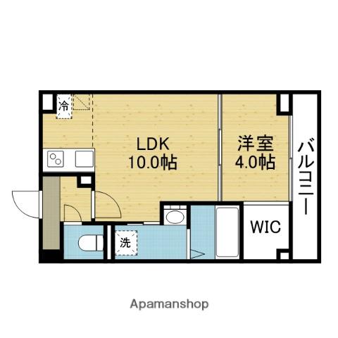 アリビラ鶴橋(1LDK/3階)の間取り写真