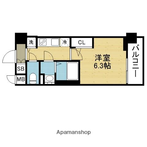 エスリード大阪平野プライム(1K/3階)の間取り写真