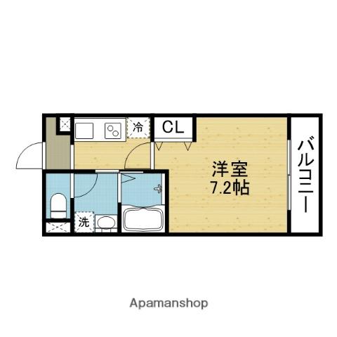 ステリア森ノ宮(1K/1階)の間取り写真