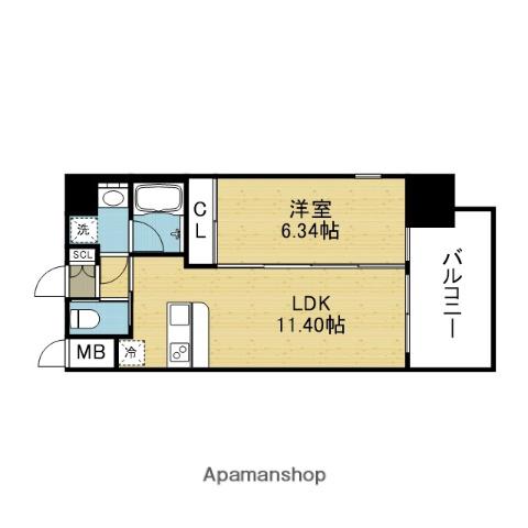 プレジオ城東(1LDK/11階)の間取り写真