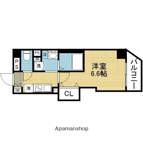みおつくし大池橋(1K/4階)の間取り写真