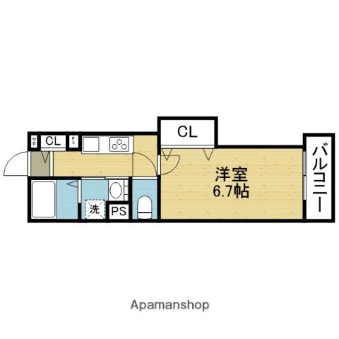 イトーピアホーム近大前(1K/3階)の間取り写真