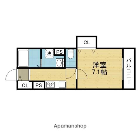 イトーピアホーム近大前(1K/3階)の間取り写真