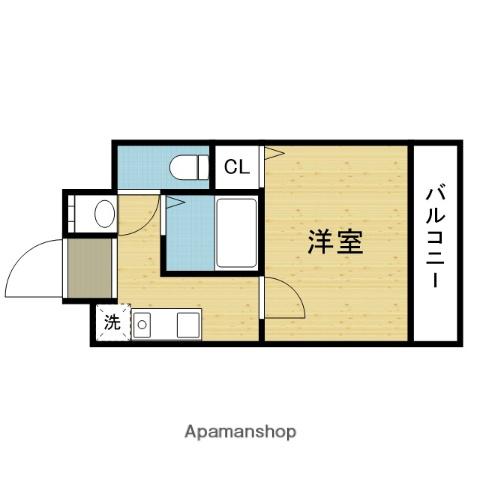 生野ハイツ(1K/3階)の間取り写真