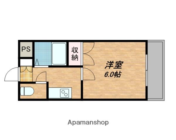ワイケーマンション(1K/5階)の間取り写真