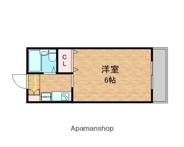 シティビラ新深江(ワンルーム/3階)の間取り写真