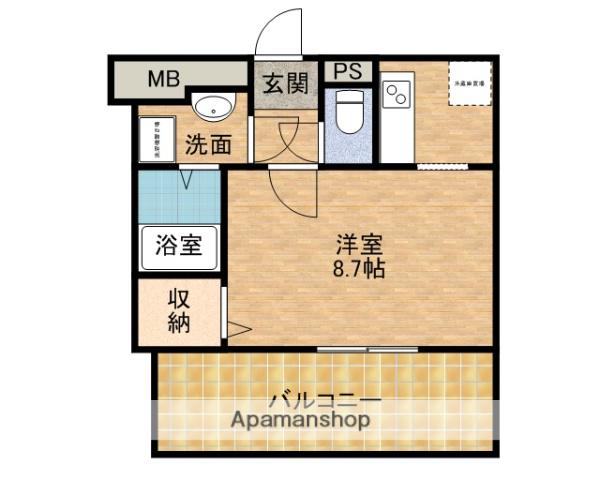 ドゥーエ森ノ宮(ワンルーム/5階)の間取り写真