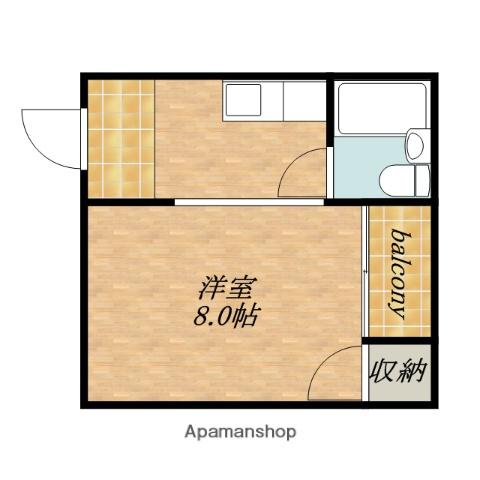 メゾンフェニックス(ワンルーム/2階)の間取り写真