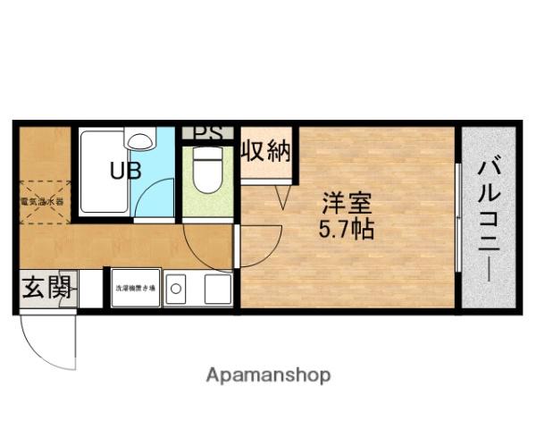 きのくにレジデンス(1K/5階)の間取り写真