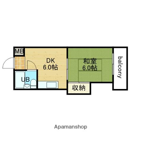 メゾンダイコー(1DK/2階)の間取り写真