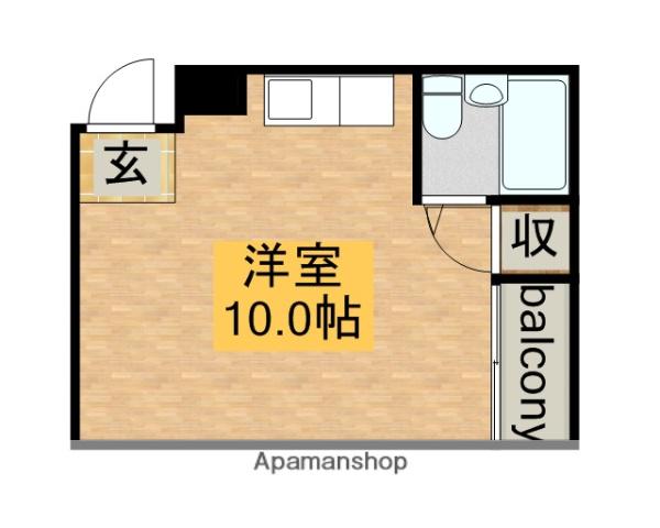 コーポウエスト神路(ワンルーム/3階)の間取り写真