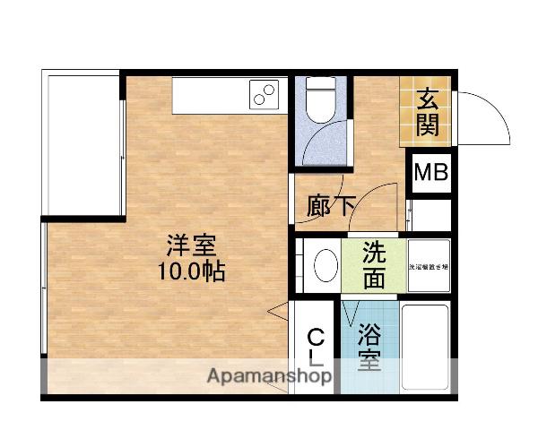 アクアコート谷町(ワンルーム/11階)の間取り写真