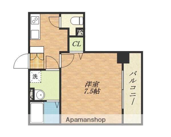 Mプラザ玉造(1K/8階)の間取り写真