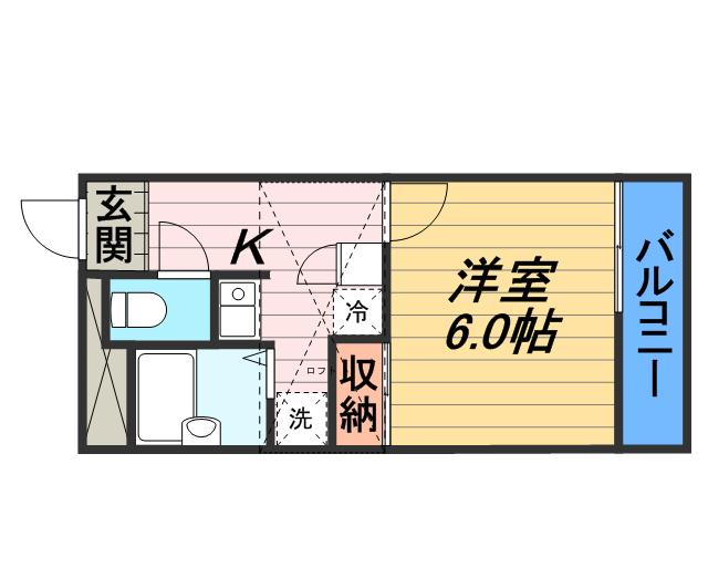 レオパレスリソナ(1K/2階)の間取り写真