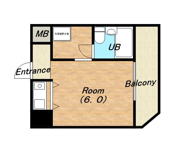 朝日プラザ夕陽ヶ丘3(ワンルーム/8階)の間取り写真