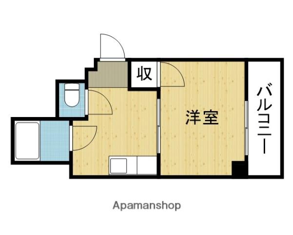 シャルマン新喜多(1DK/5階)の間取り写真